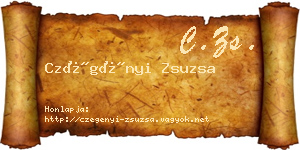 Czégényi Zsuzsa névjegykártya